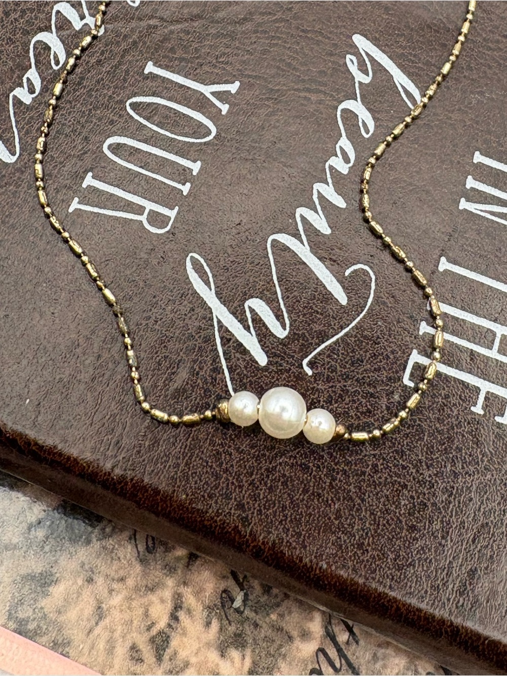 Gold Tone Faux Pearl Layering Necklace Lauren Conrad LC 16”